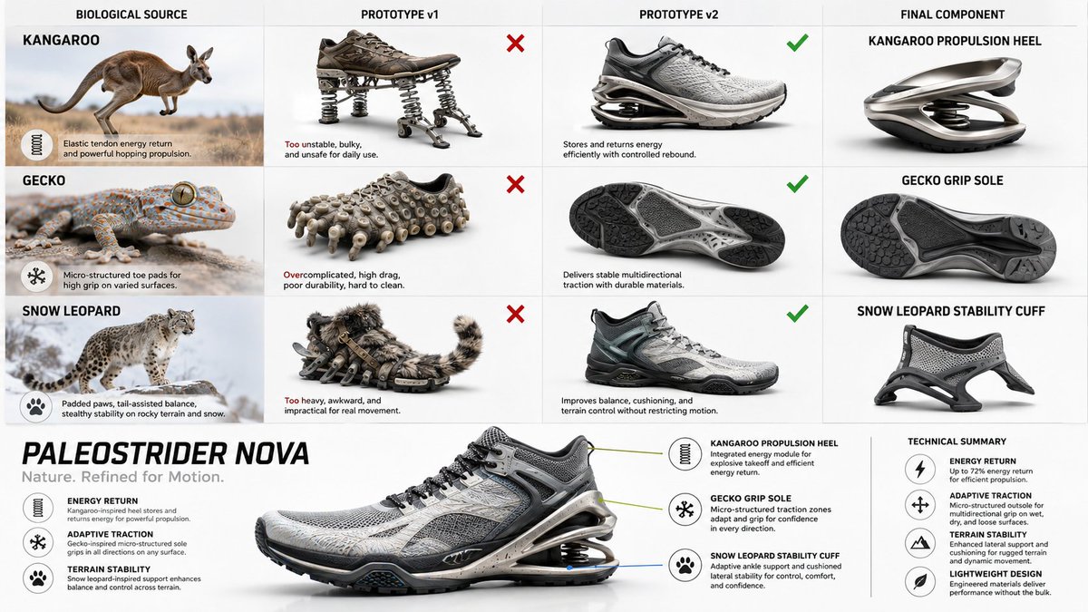 Bio-Inspired Industrial Shoe Design Board — example 1