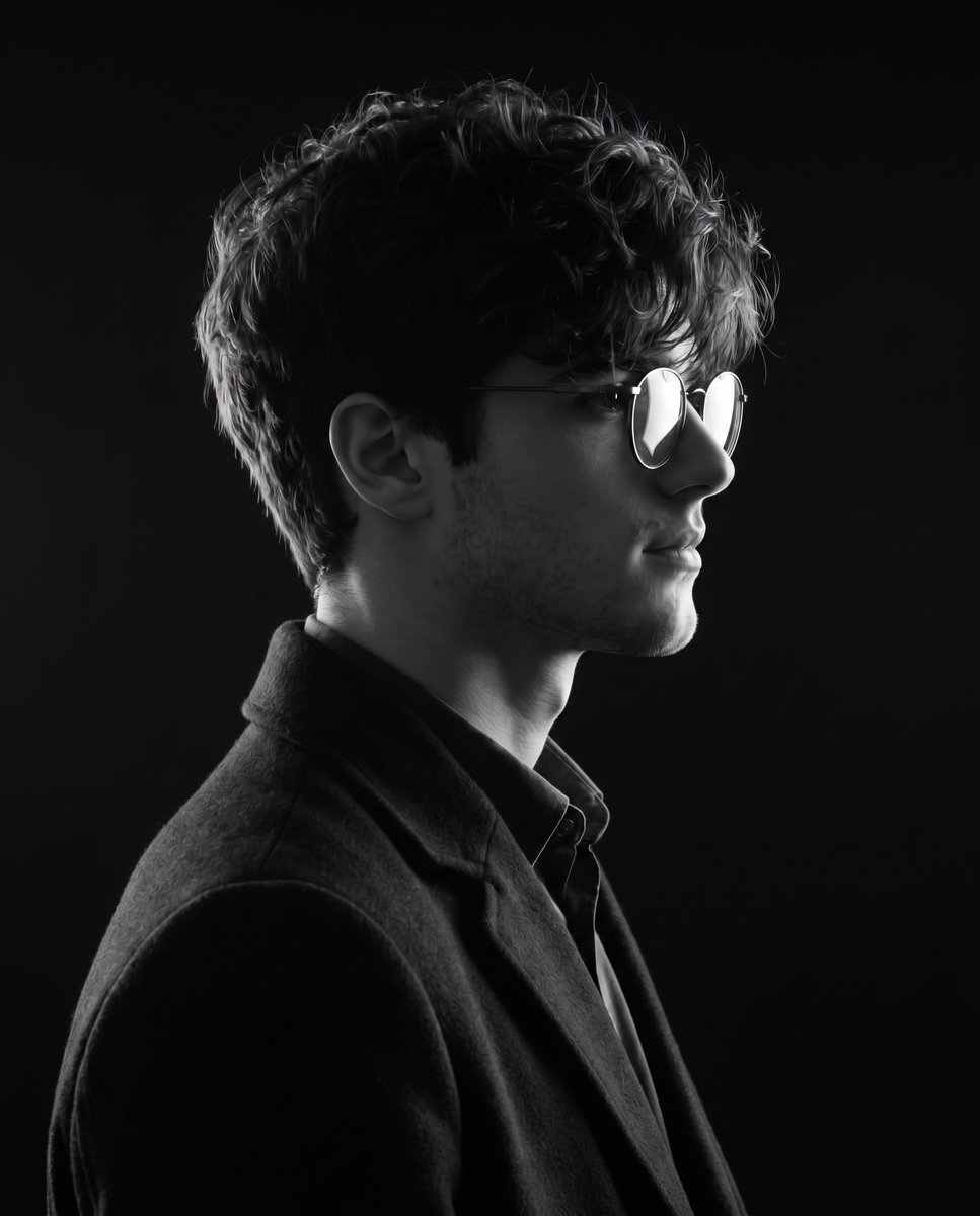 Monochrome Side-Profile Silhouette — example 1