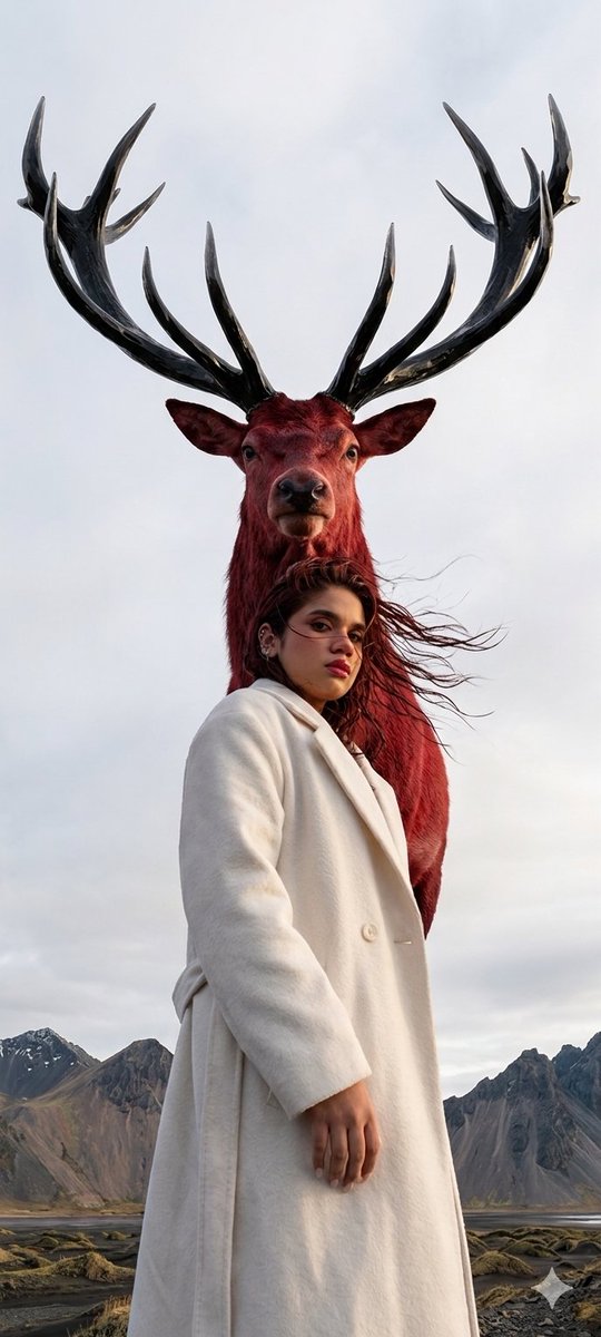 Majestic mountain deer photoshoot — example 1