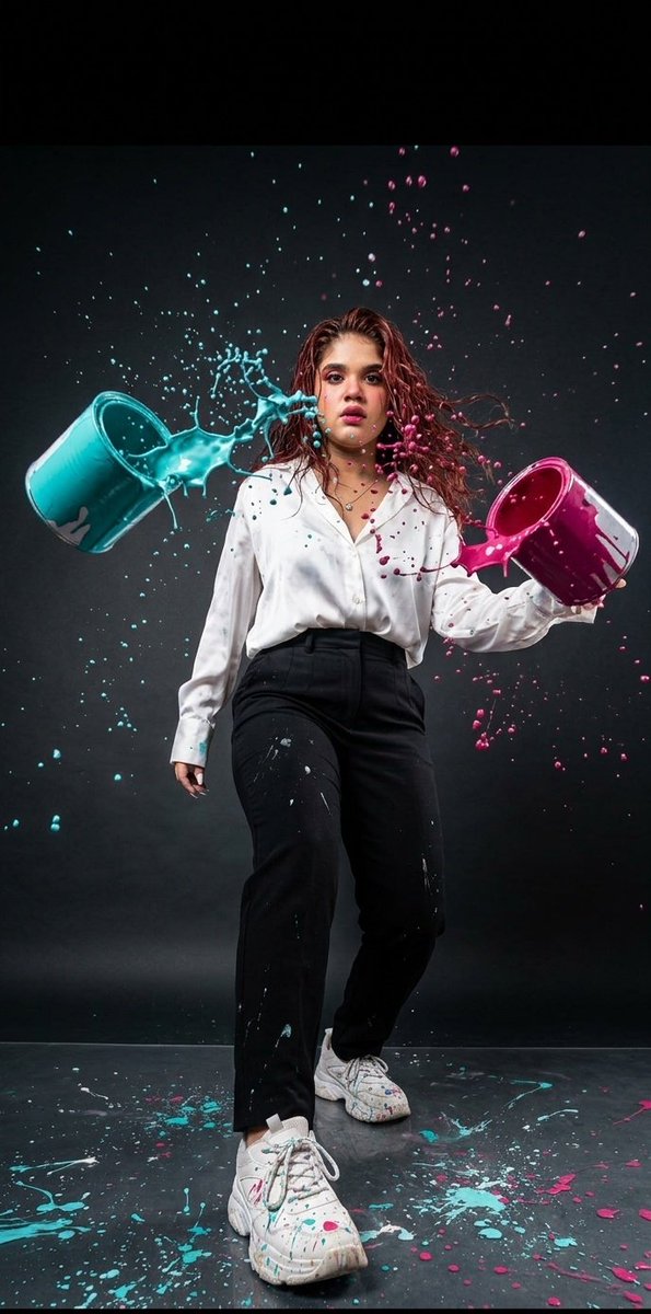 Stroboscopic Action Artist Shot