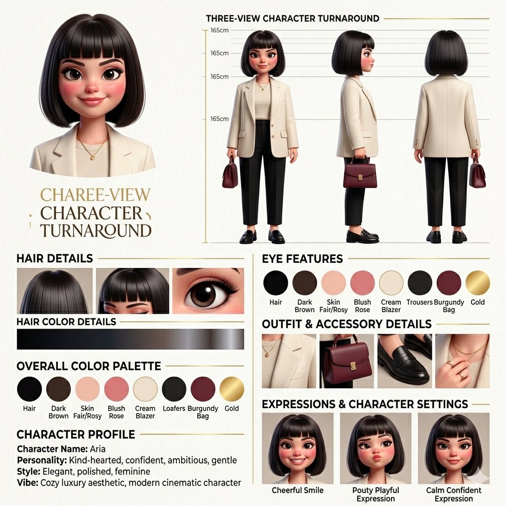 3D Character Design Infographic