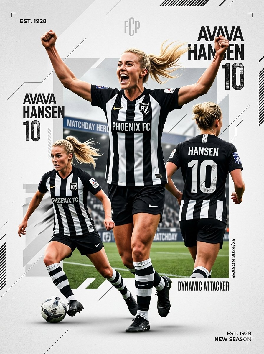 Sports Graphic Poster and Crayon Style Drawing