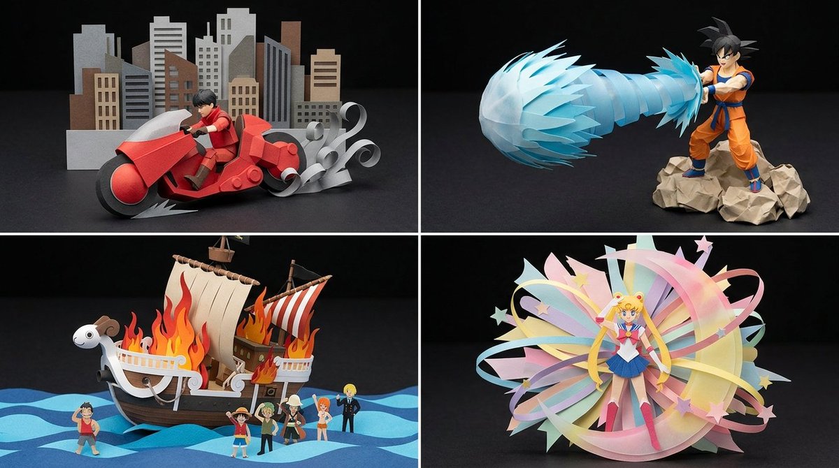 Origami Manga Paper Craft Style — example 1