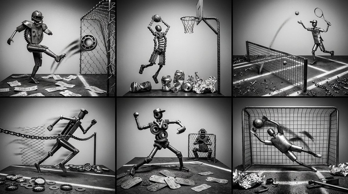 Scrap Metal Sports Dioramas