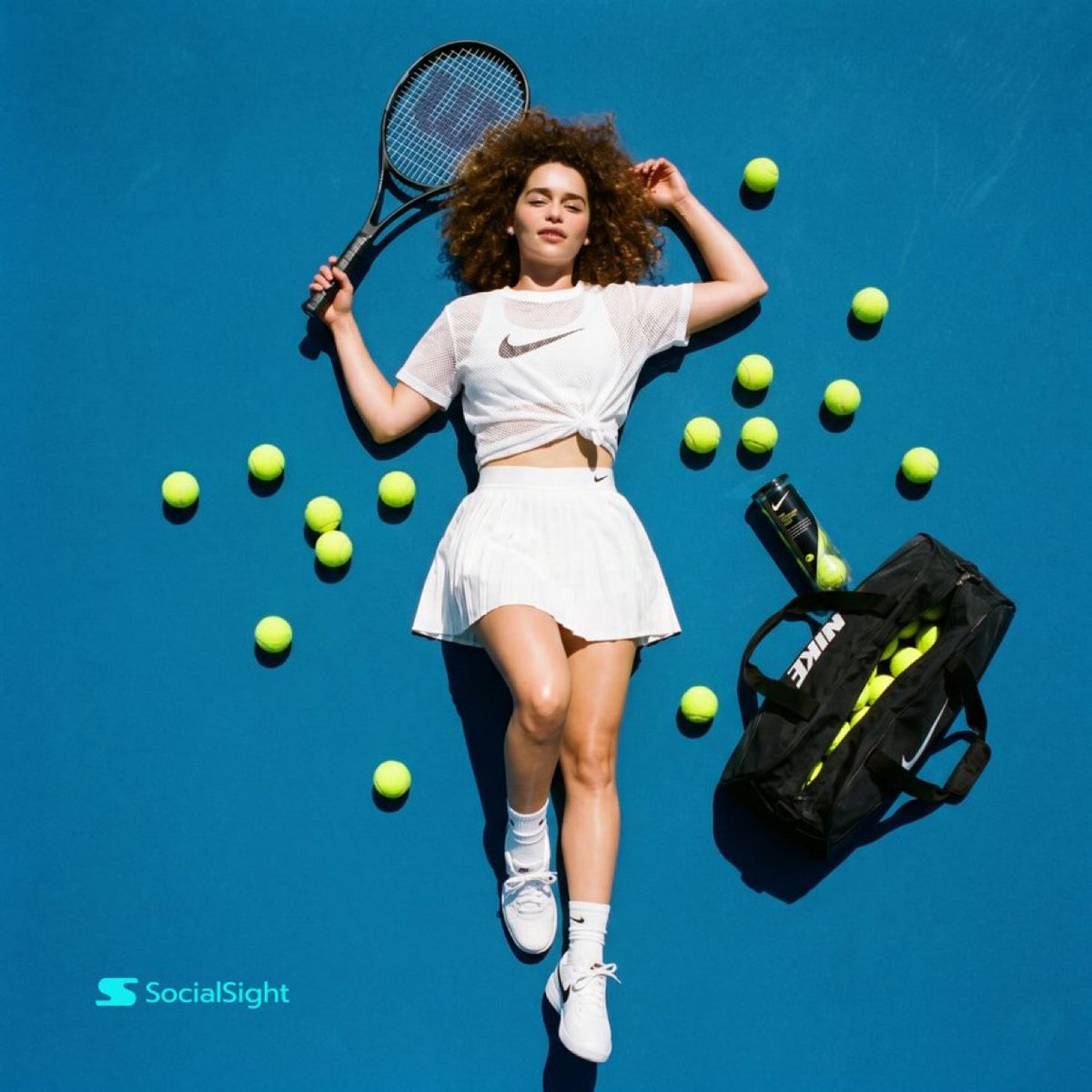 Tennis Court Top-Down Flat Lay — example 1