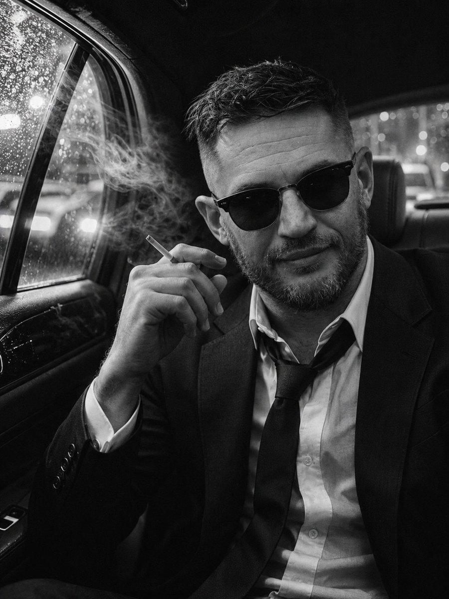 Noir Luxury Car Night Portrait — example 1