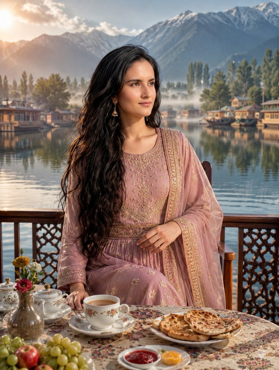 Traditional Kashmiri Breakfast Landscape — example 2