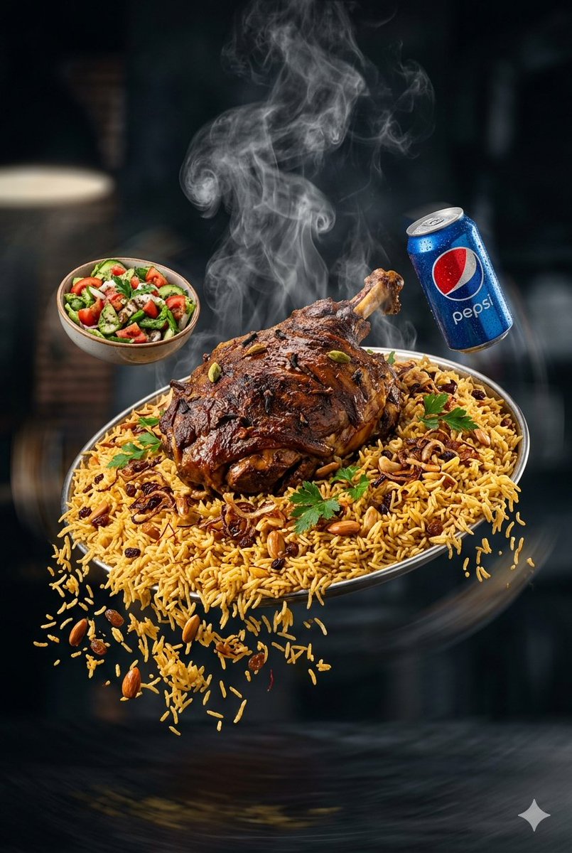 Surreal Food Ad: Saudi Lamb Kabsa — example 1