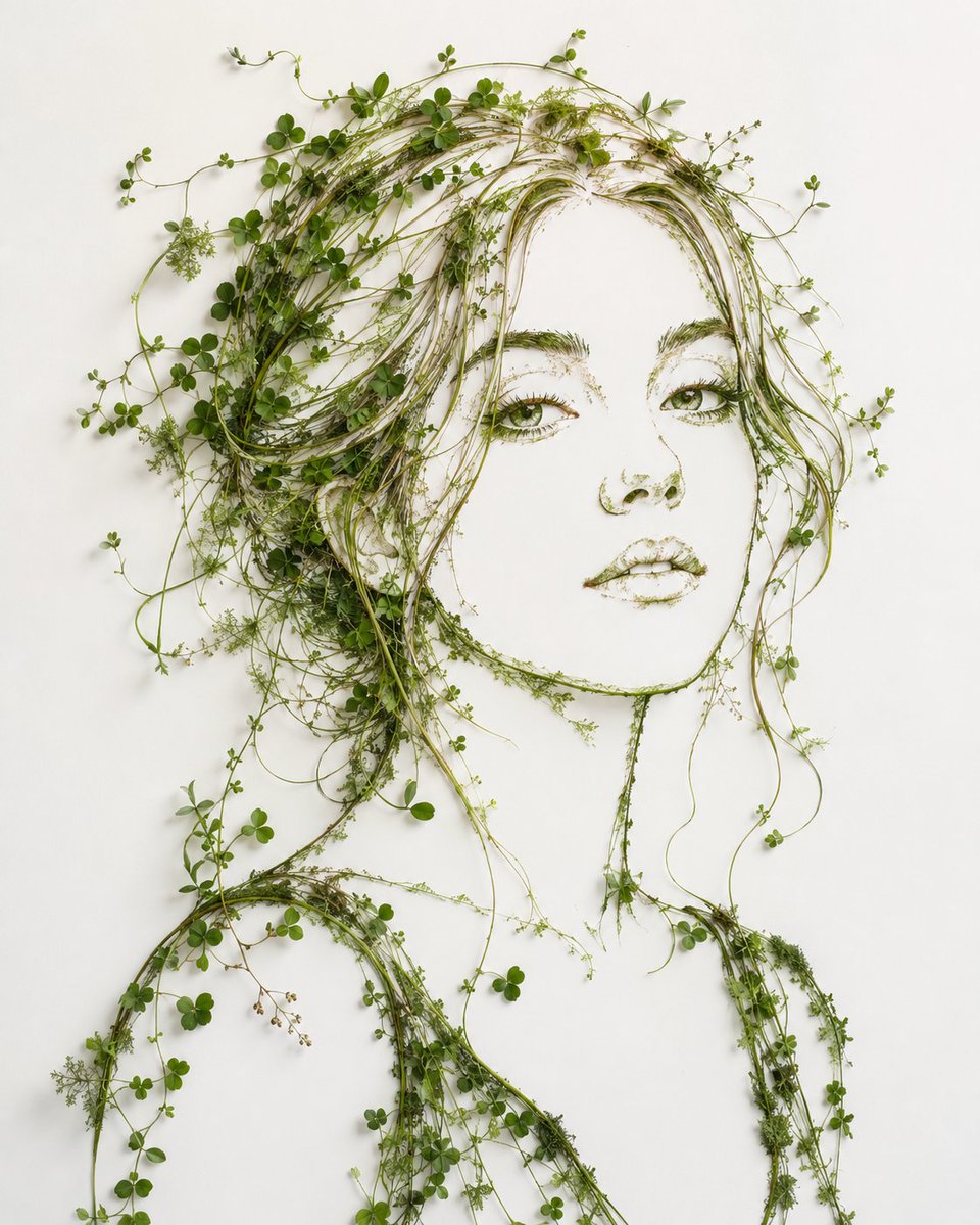 Minimalist Botanical Wall Art Portrait — example 1