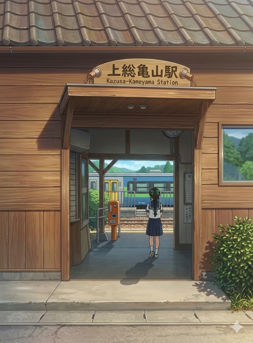 Anime Railway Station Transformation — example 1