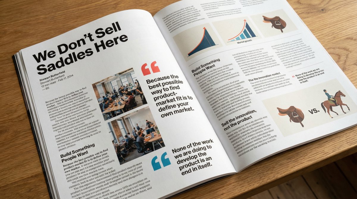 Glossy magazine article layout from text — example 1