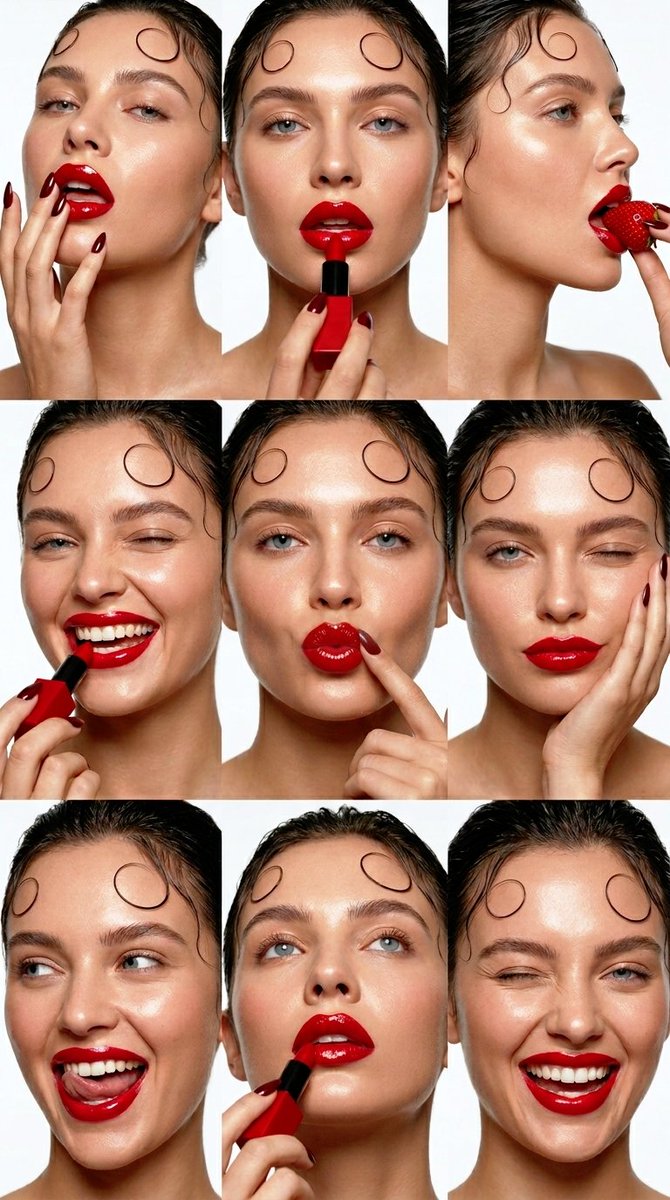 Beauty Collage Lipstick Grid — example 1
