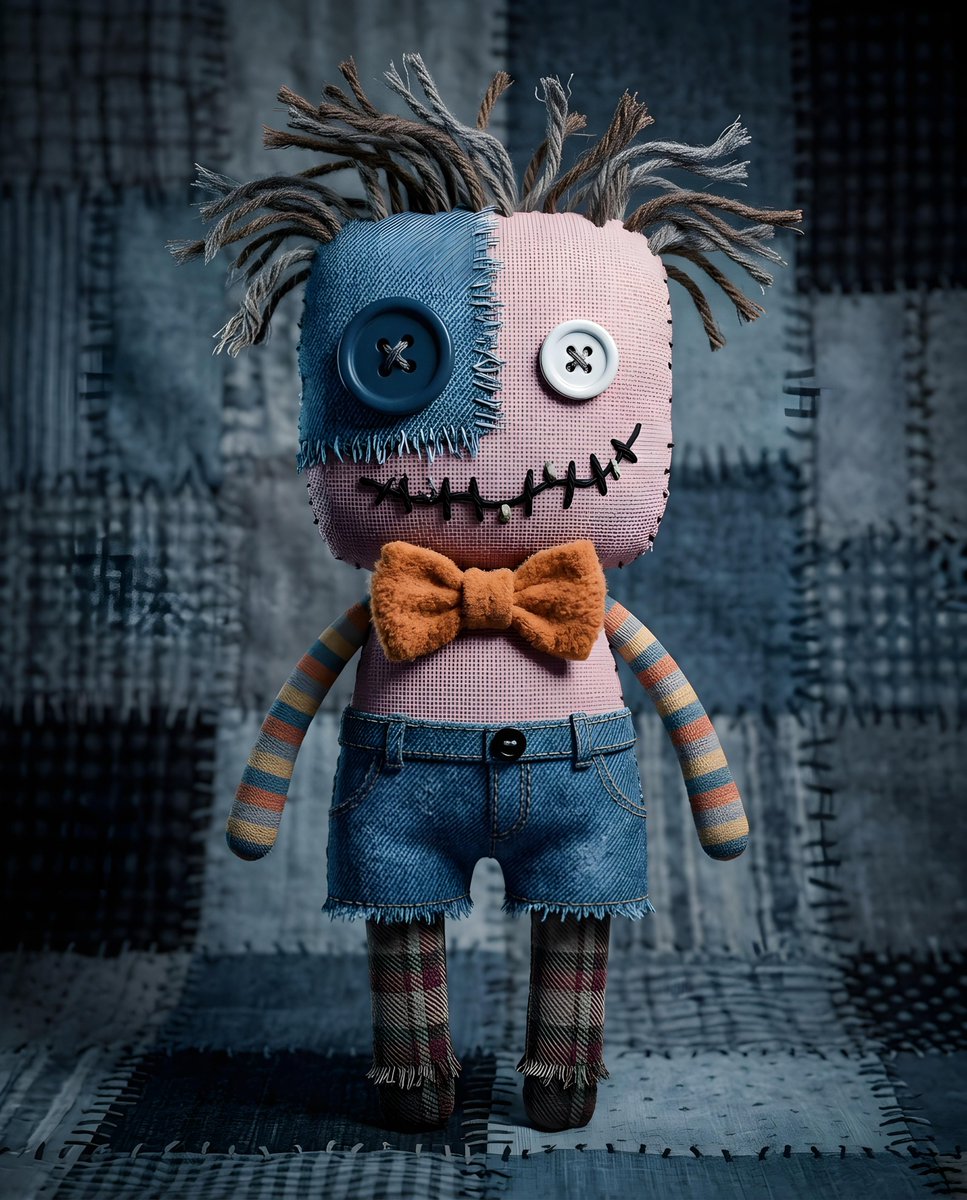 Whimsical Spooky Fabric Doll