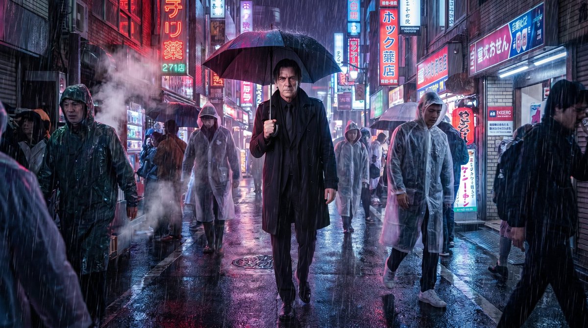 Vampire Detective Cyberpunk Scene — example 2