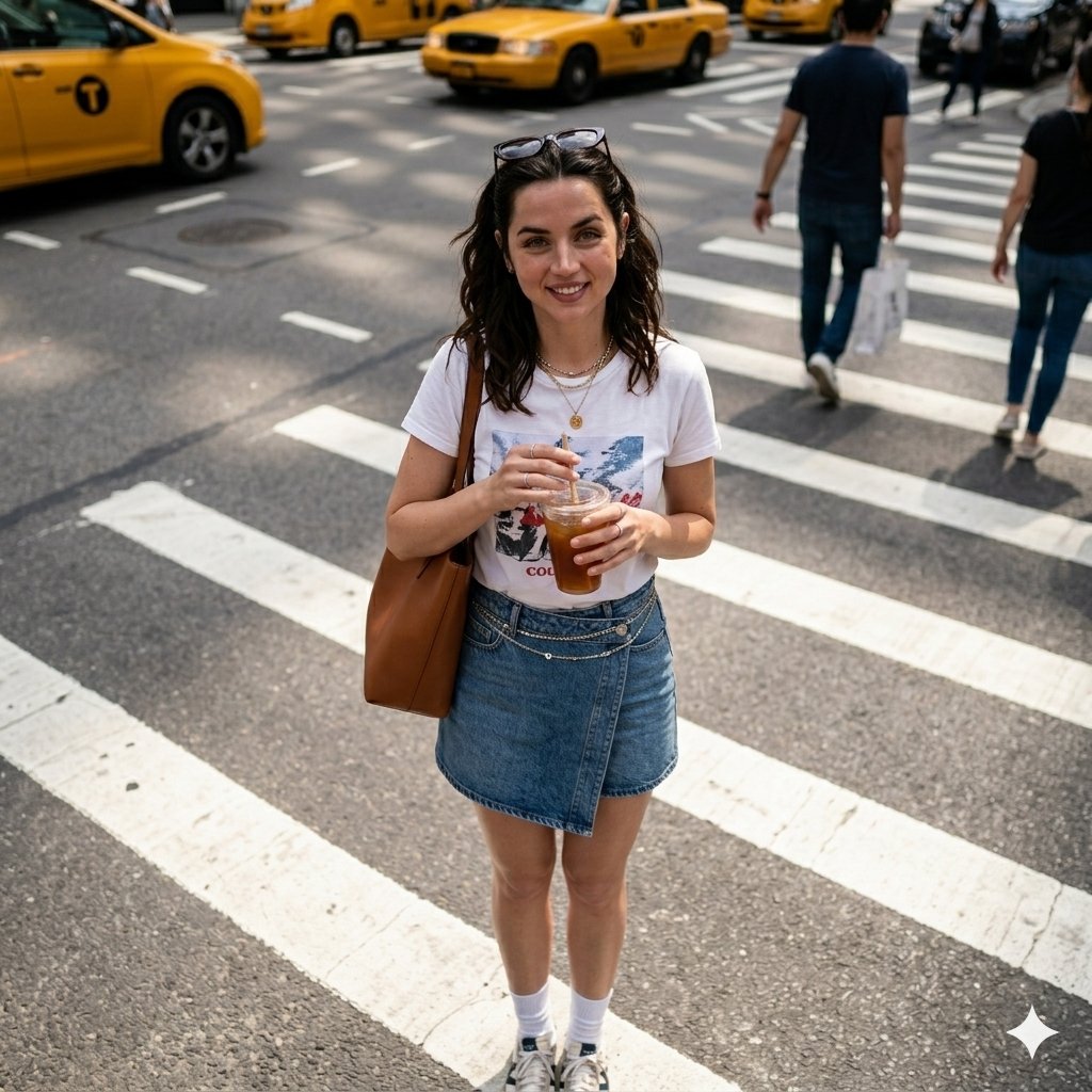 Cinematic Overhead Street Style Shot — example 1