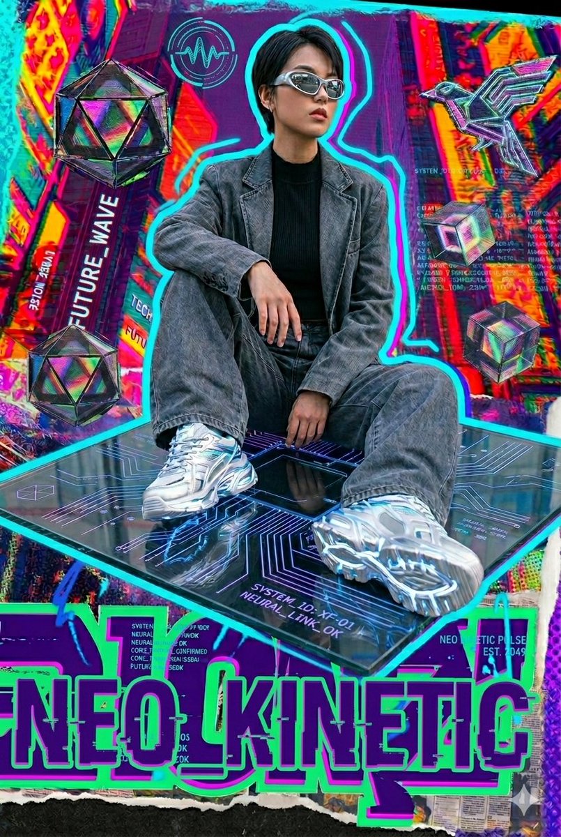 Y2K Cyberpunk Cyberpop Poster
