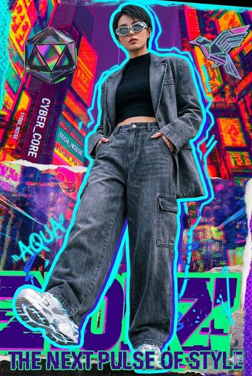 Y2K Cyberpunk Cyberpop Poster — example 2