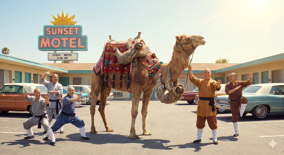 Surreal Camel vs Motel Scene — example 1