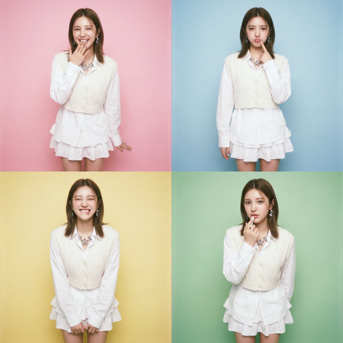 Asian Girl Photo Booth Grid — example 1