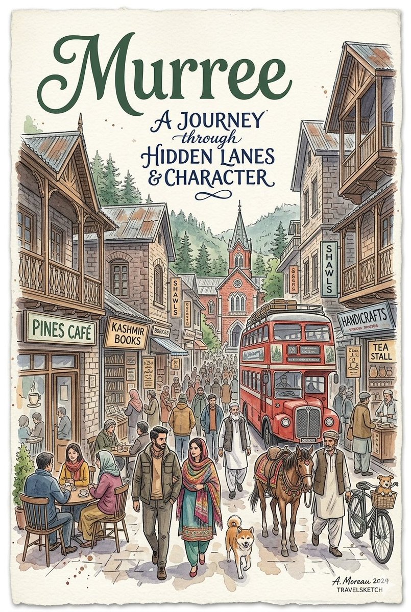 Watercolor Travel Poster Fusion — example 1
