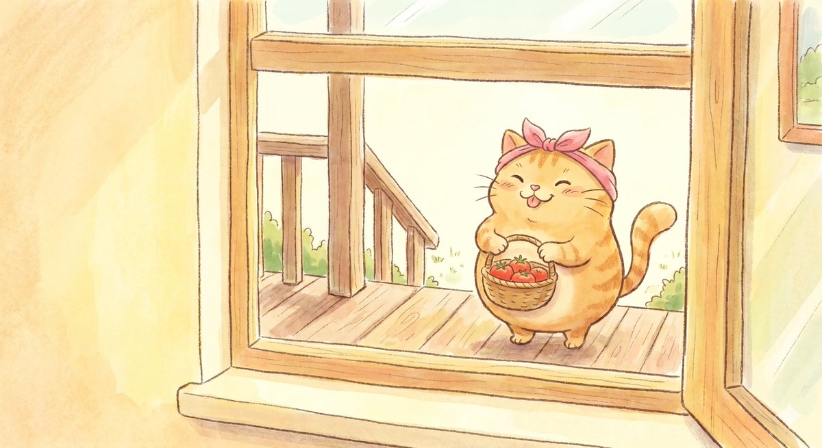 Orange Cat Picture Book Illustration — example 1