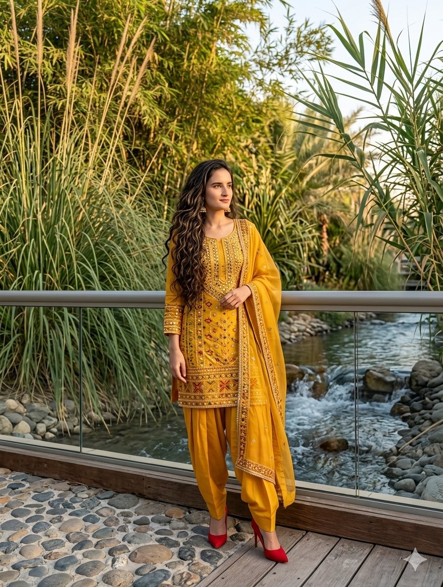 South Asian Woman in Anarkali Dress — example 2