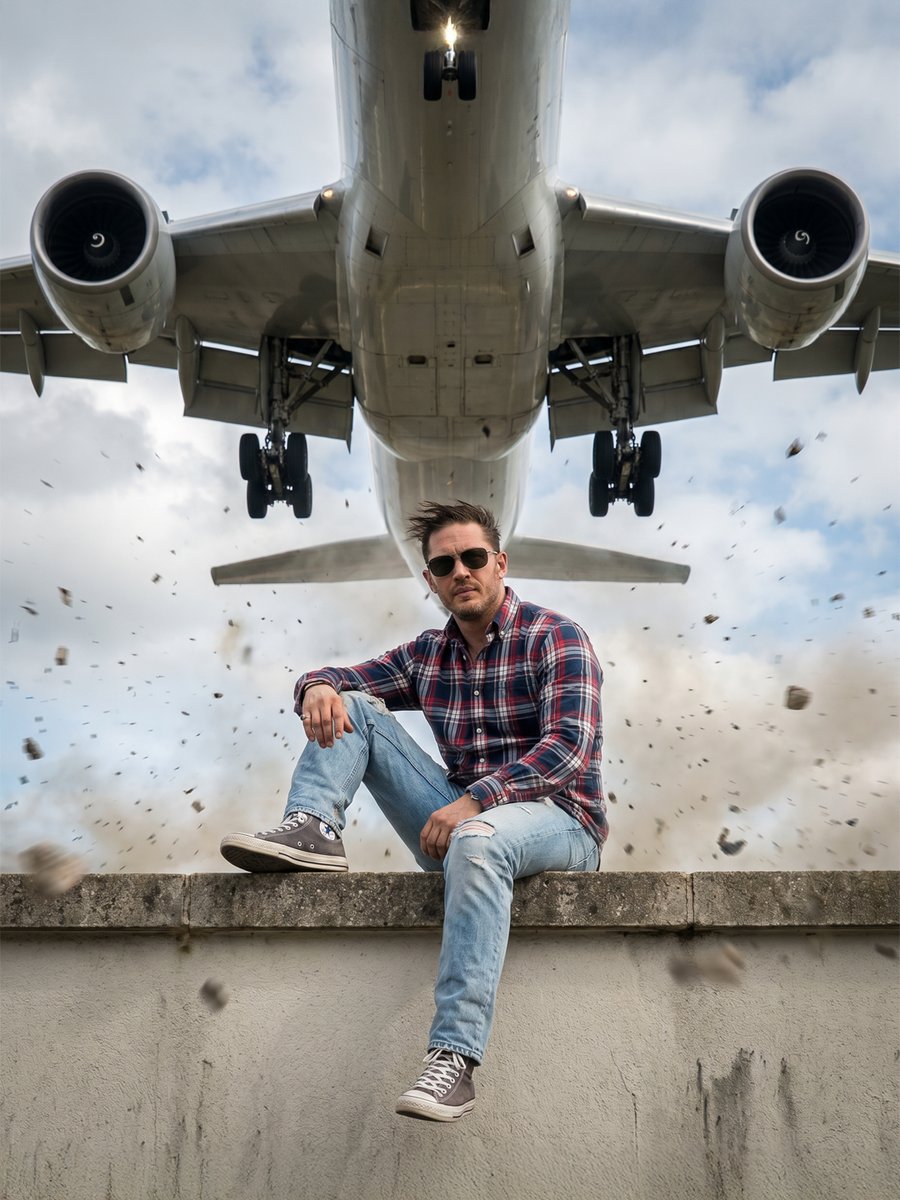 Extreme Low Angle Airplane Scene — example 1