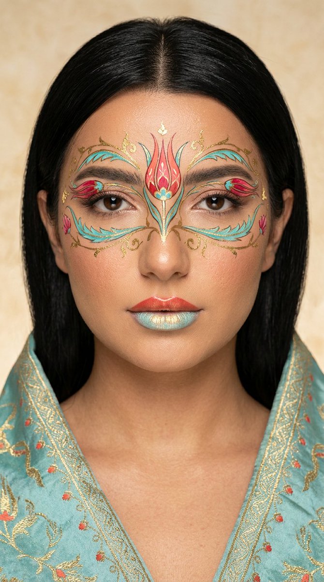 Ottoman Tulip Editorial Makeup Portrait — example 1