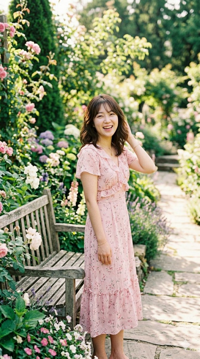 Sunlit Garden Portrait — example 3