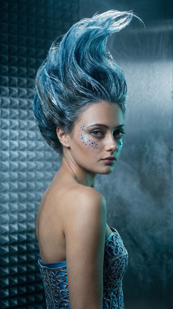 Cryogenic Surreal Editorial Portrait — example 1