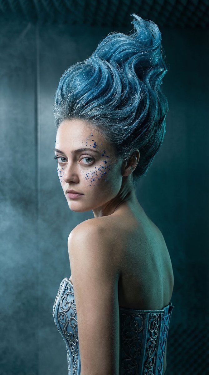 Cryogenic Surreal Editorial Portrait — example 2