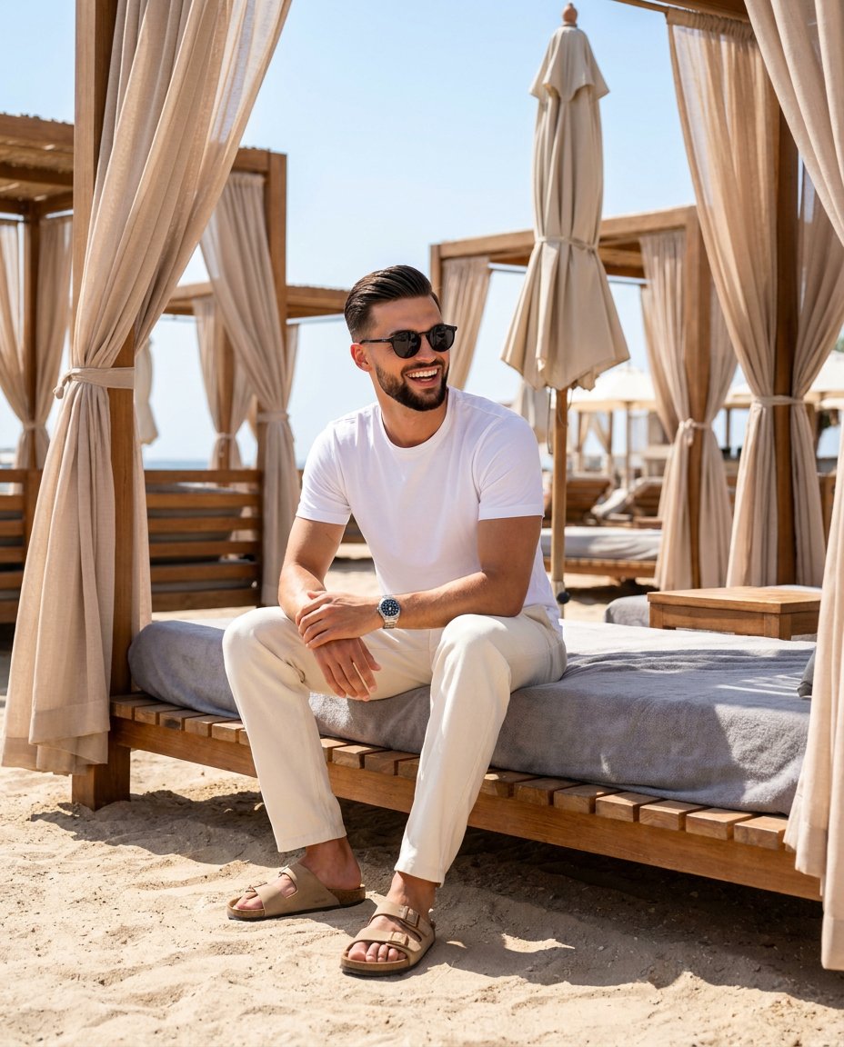 Luxury Beach Club Vacation Portrait — example 1