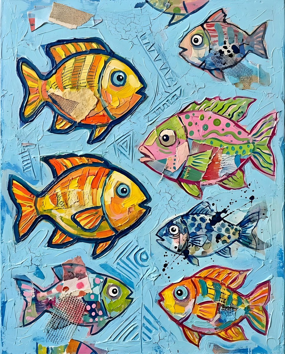 Vibrant Whimsical Fish Illustration — example 1