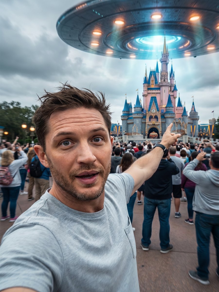 Sci-Fi UFO Invasion Selfie