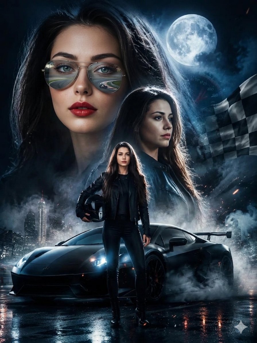 Female Street Racer Movie Poster — example 1