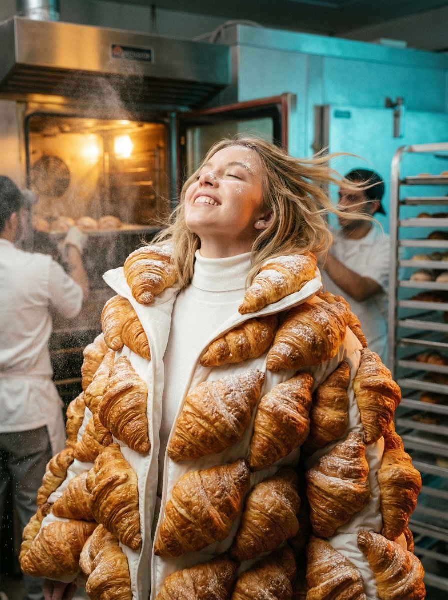 Surreal Croissant Puffer Fashion — example 2