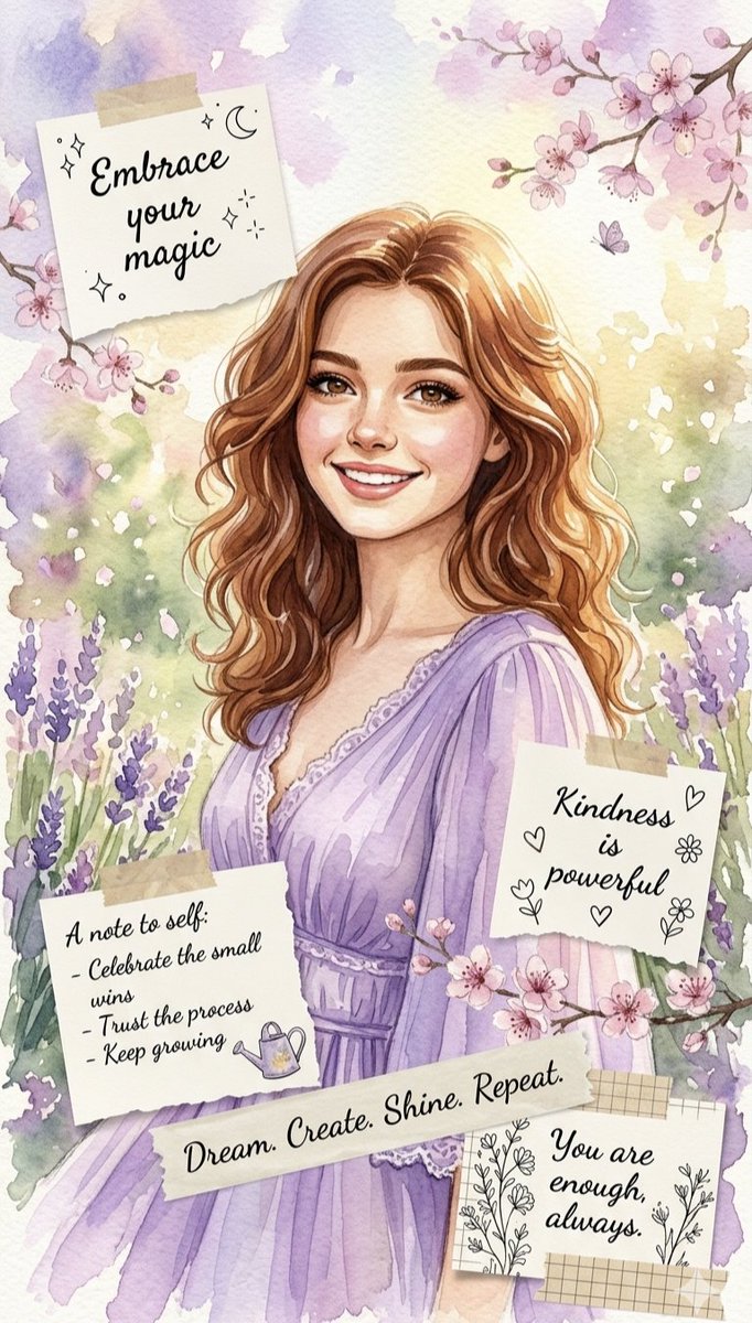 Watercolor Affirmation Illustration — example 1