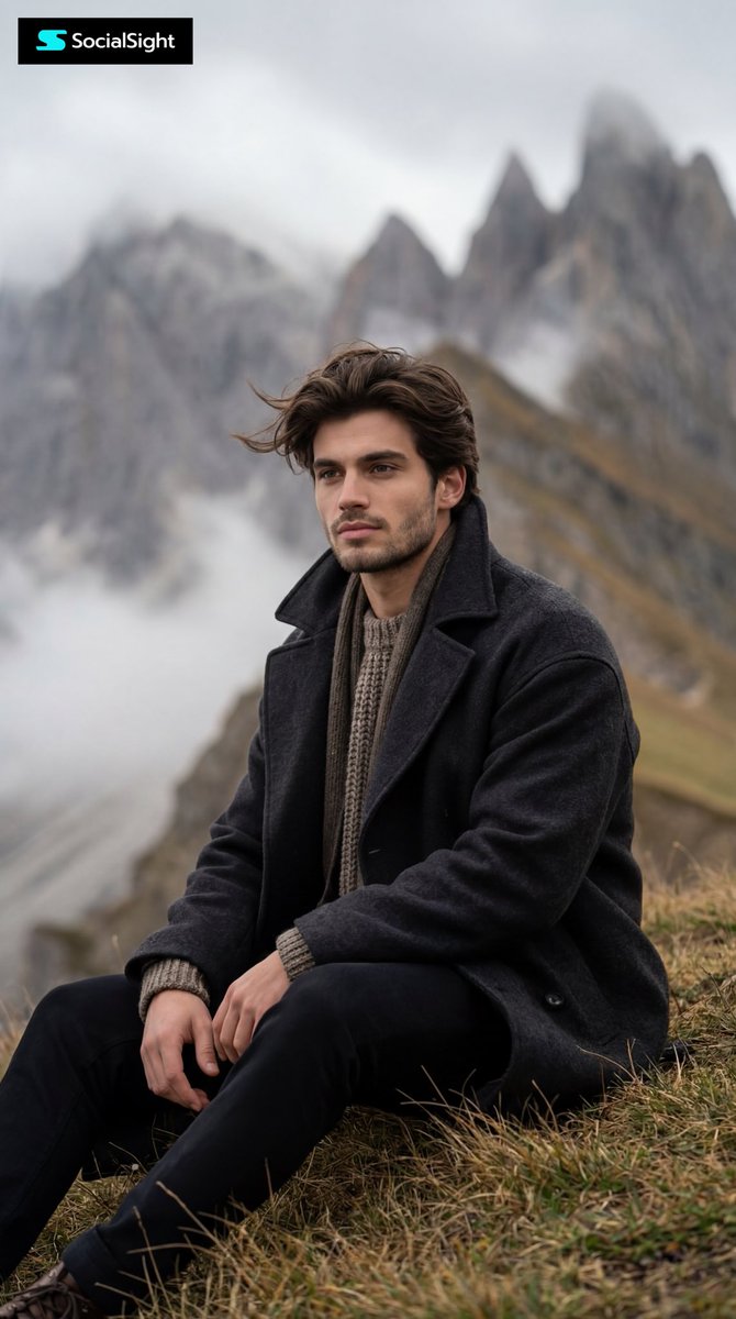 Nordic Cinematic Mountain Portrait — example 1