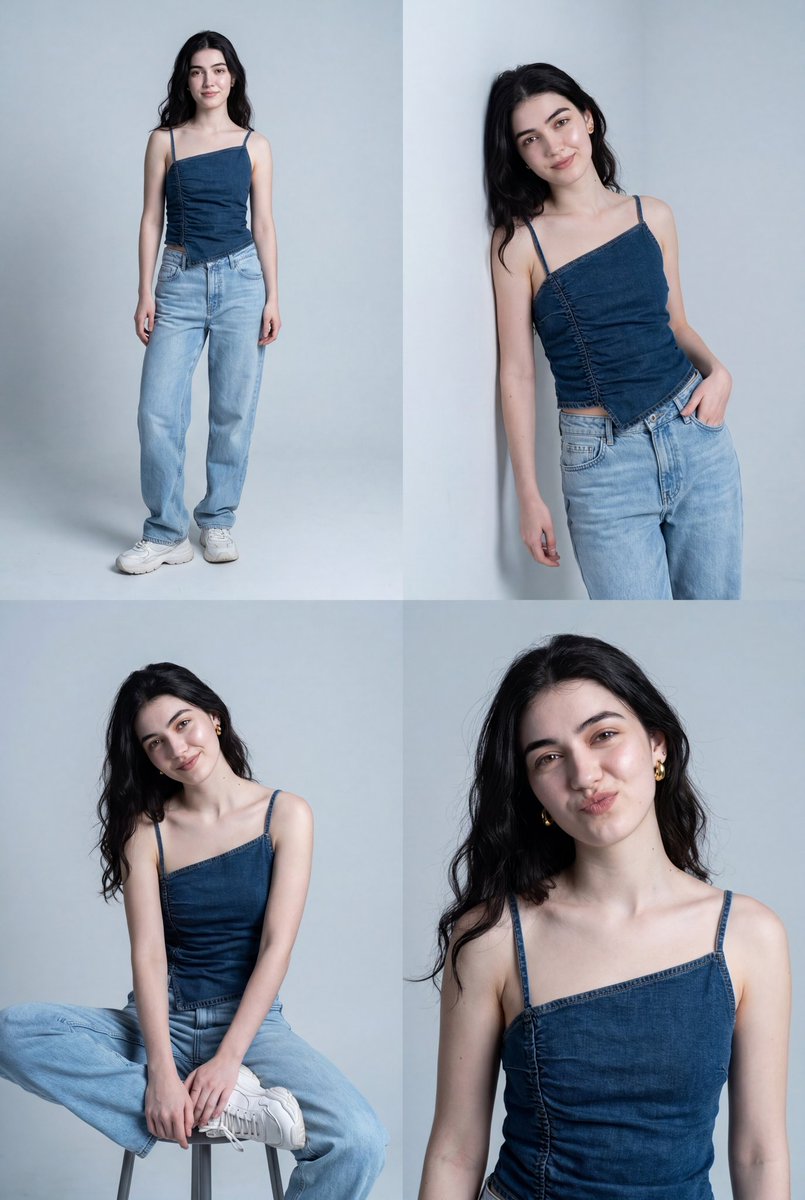Smartphone Denim Fashion Collage — example 1