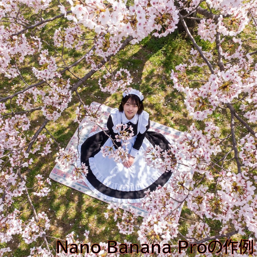 Top-Down Maid and Cherry Blossoms — example 3