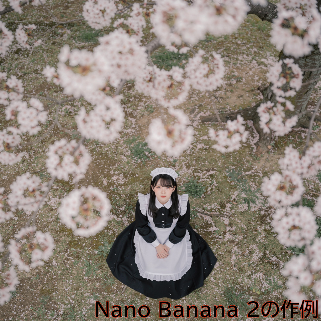 Top-Down Maid and Cherry Blossoms — example 4