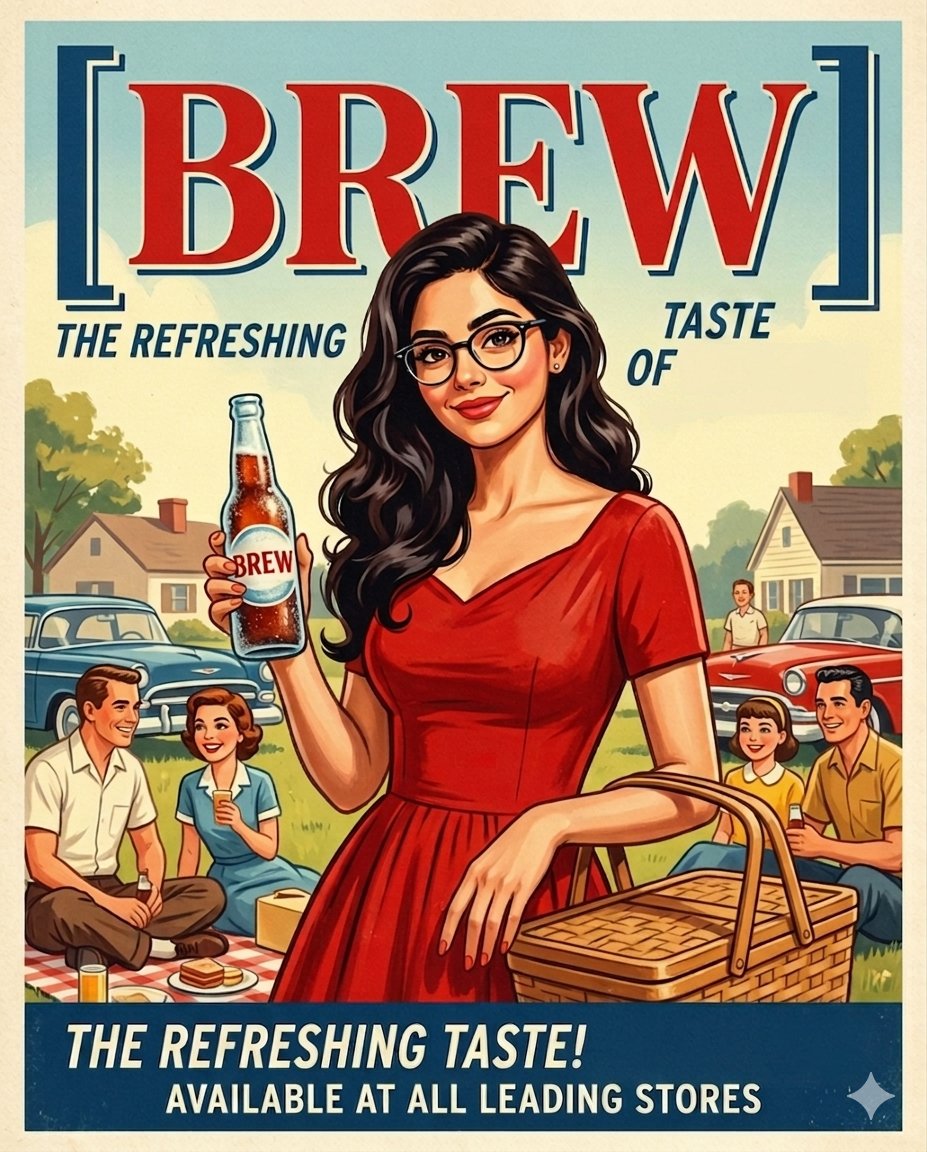 1950s Vintage Soda Advertisement Posters — example 2