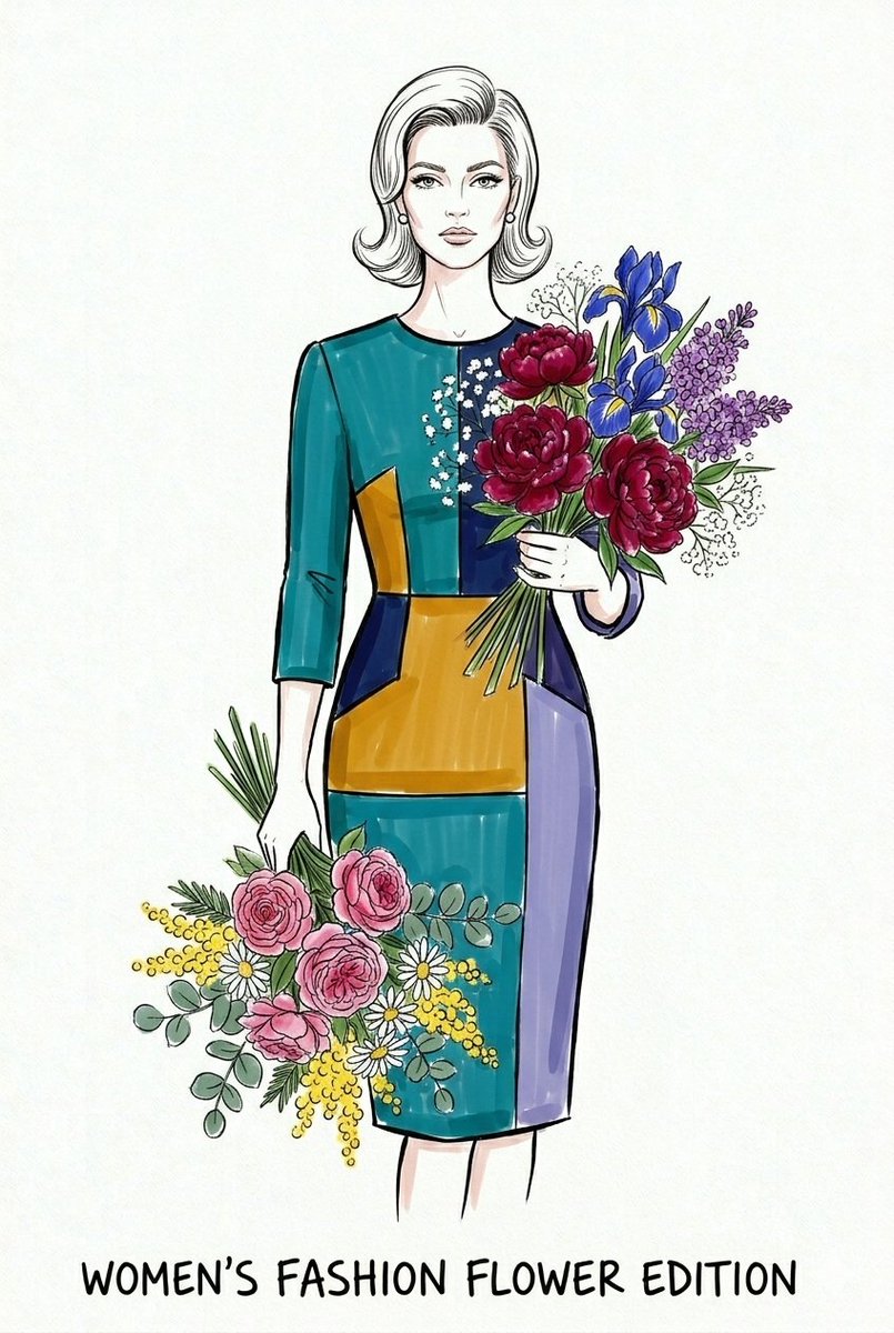 Watercolor Fashion Illustration Sketch — example 3