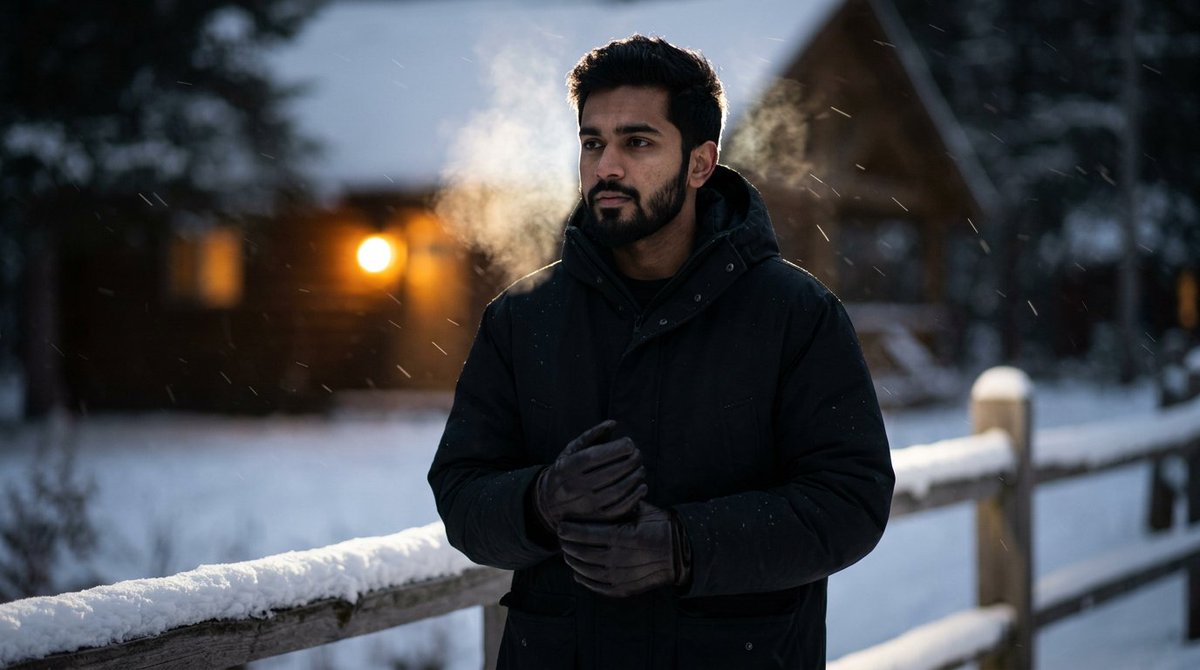 Moody Winter Portrait — example 1