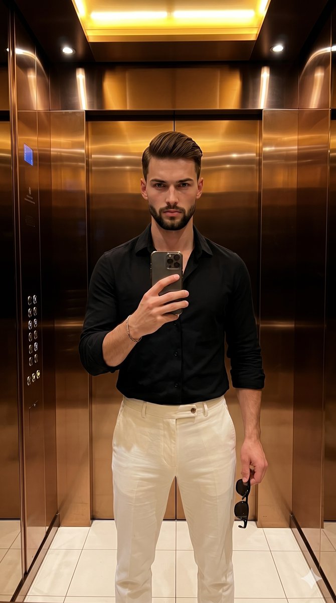 Urban Fashion Elevator Portrait — example 1