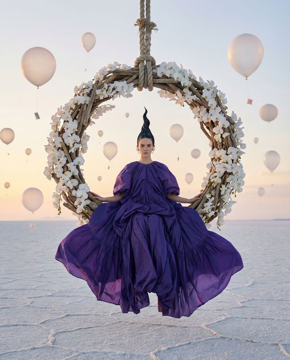 Violet Dreams Surreal Fashion Editorial — example 1
