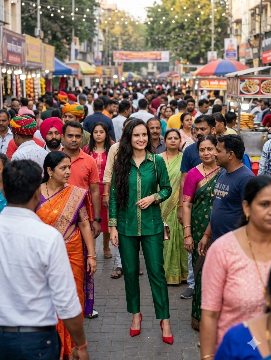 Indian Street Market Portrait
