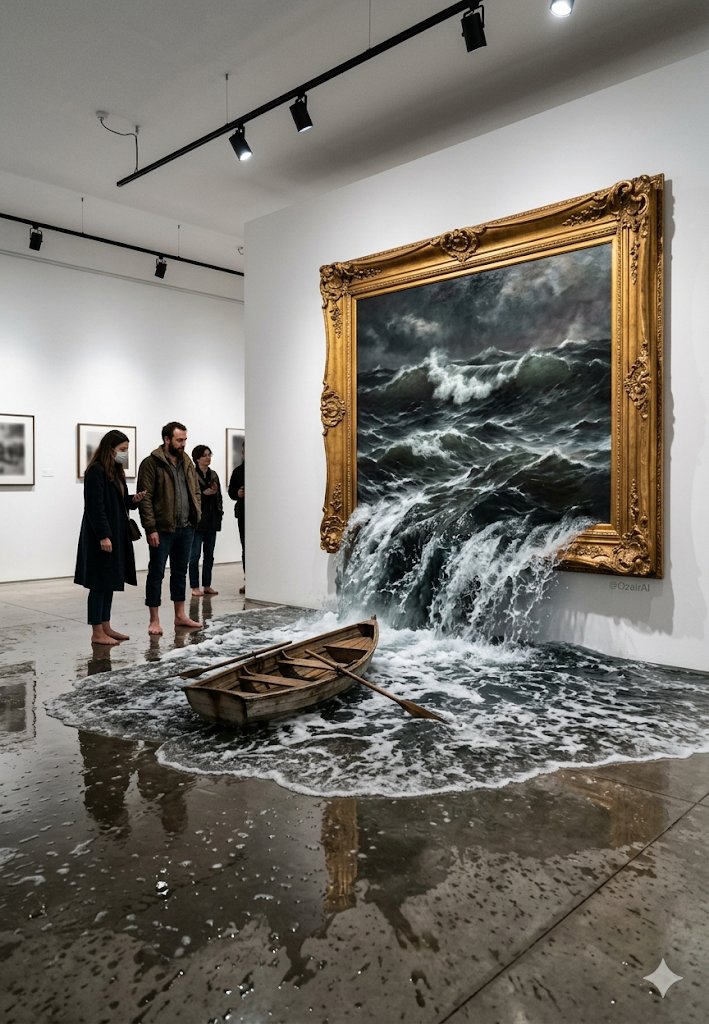 Flooded Art Gallery Surrealism — example 2