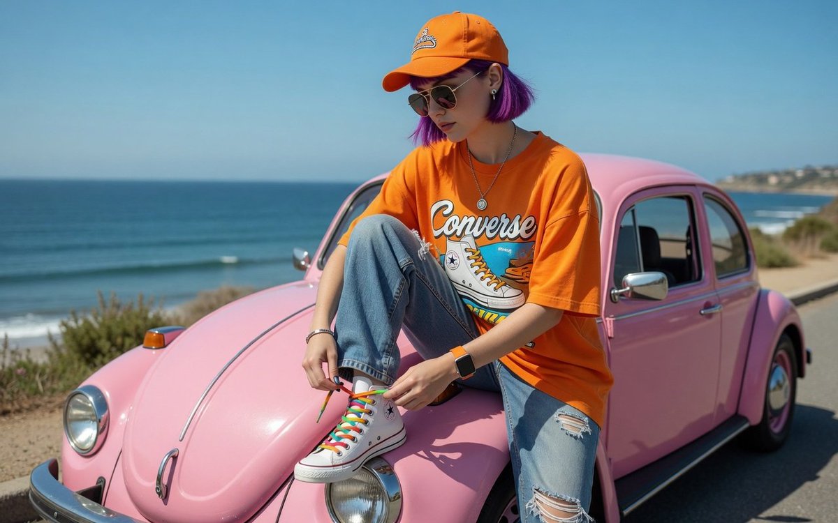 90s Coastal Roadside Street Style — example 1