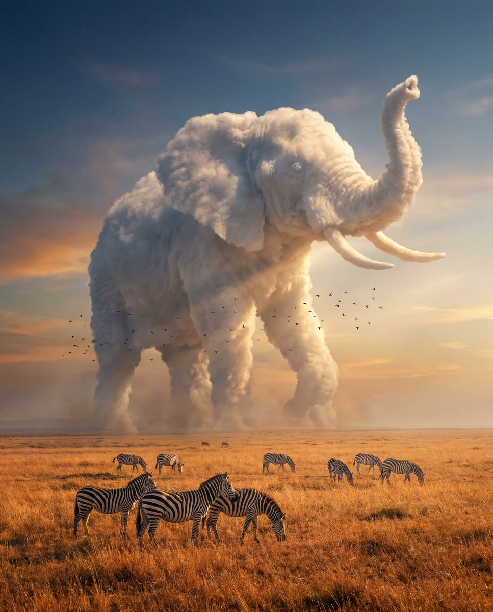 Majestic Elephant Cloud Photography — example 2